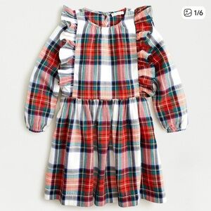 Crewcuts tartan plaid ruffles dress